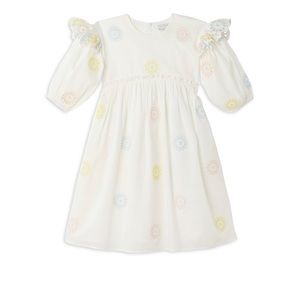 Stella McCartney Flower Crochet Puff Sleeve Dress. BRAND NEW WITH TAGS